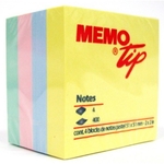 POST-IT CUBO mm 76x76 ff.400 IN 4 COL. TENUI